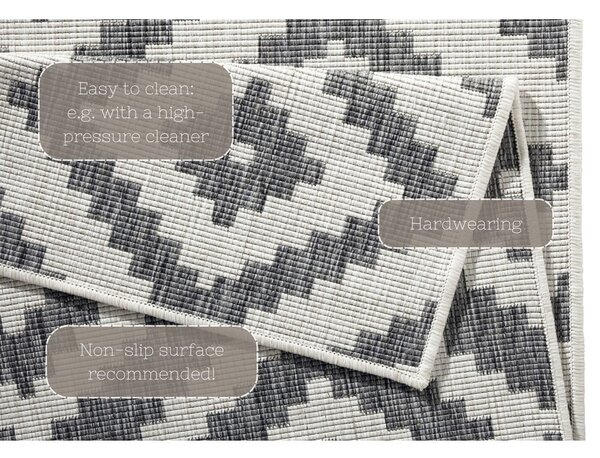 Covor adecvat pentru exterior NORTHRUGS Malta, 120 x 170 cm, grii