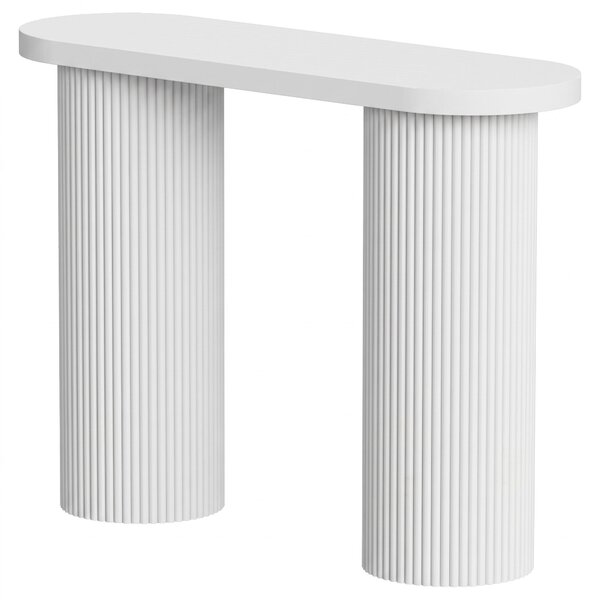 HOMCOM Consolă modernă îngustă cu spațiu ascuns, 103 cm, alb | Aosom Romania