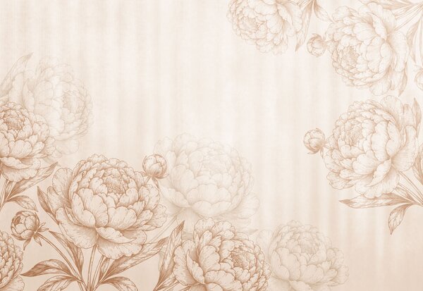 Fototapet Eleganță florală în nuanțe delicate, Fototapet flori, Fototapet populare, t01097 - Tapeko.ro