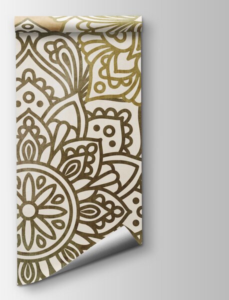 Fototapet Motiv floral pe un fundal bej, Fototapet pene, Fototapet populare, t01099v1 - Tapeko.ro
