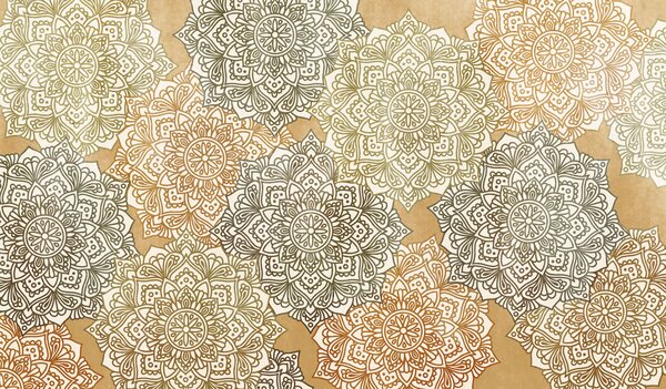 Fototapet Motiv floral pe un fundal bej, Fototapet pene, Fototapet populare, t01099v1 - Tapeko.ro