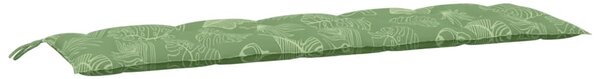 Pernă bancă de grădină model frunze, 180x50x7 cm, textil oxford