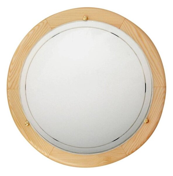 Plafonieră albă-în culoare naturală LED cu abajur din sticlă ø 30 cm Pine – Candellux Lighting