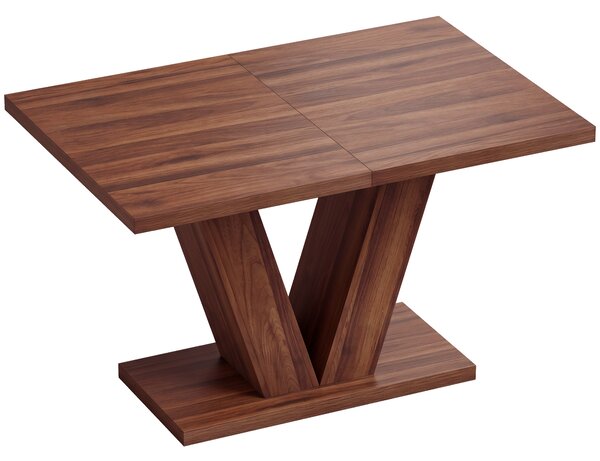 HOMCOM Masă de Dining Dreptunghiulară pentru 4 Persoane 120x80 cm Nuc | Aosom Romania