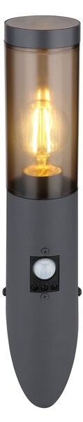 Globo Aplică de exterior Boston cu detector mișcare, Negru, Metal, Modern