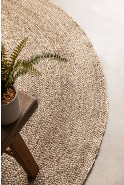 Covor grej reversibil rotund din iută ø 100 cm Braided – Hanse Home
