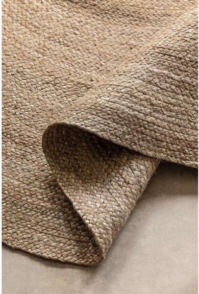 Covor grej reversibil rotund din iută ø 100 cm Braided – Hanse Home