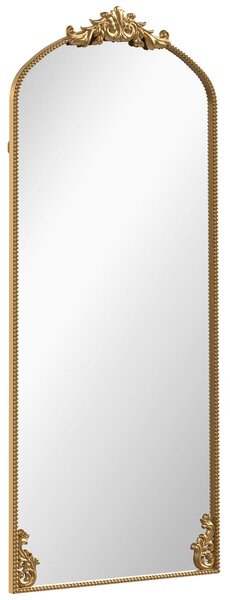 HOMCOM Oglindă Mare 180 x 75 cm, de Agățat sau Sprijinit, Auriu Vintage | Aosom Romania