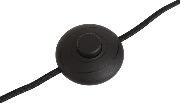 Lampă de podea Japandi maro din material teddy cu 2 lumini - Trompet