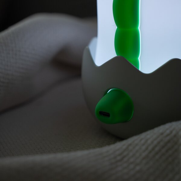 Niermann Standby Diggy Dino LED lampă de noptieră reîncărcabilă, USB, RGBW, reglabil, Alb, Camera copiilor, Plastic