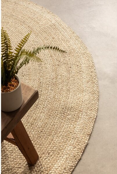 Covor fildeș reversibil rotund din iută ø 140 cm Braided – Hanse Home