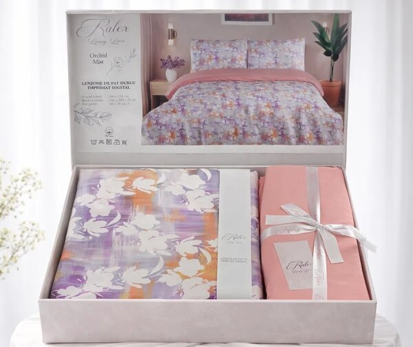 Lenjerie de pat Cotton Pro 100% bumbac – imprimare digitală (Orchid Mist)-RALEX PUCIOASA