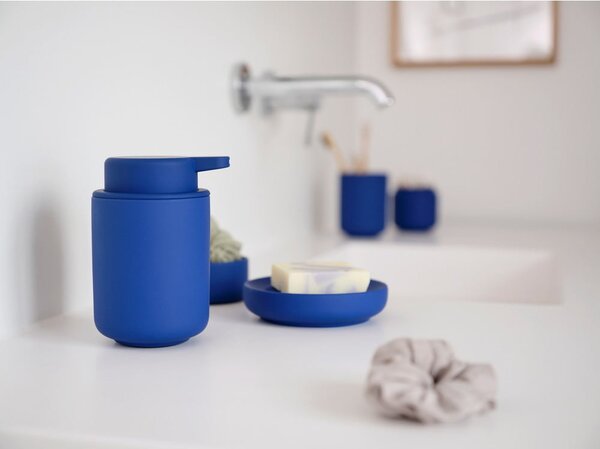 Dozator de săpun lichid albastru din gresie ceramică 250 ml Ume – Zone
