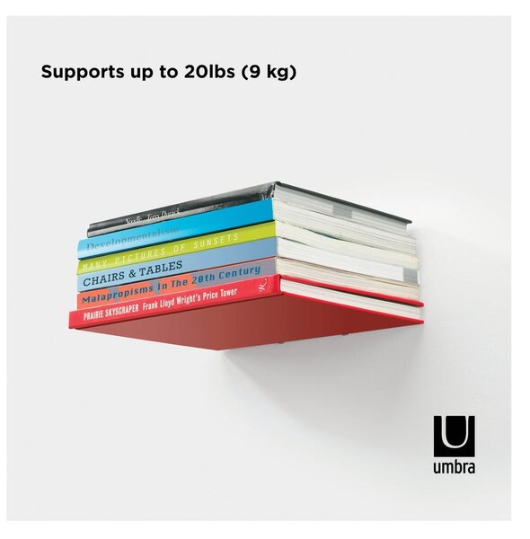 Rafturi argintii 3 buc. din metal 18 cm Conceal – Umbra