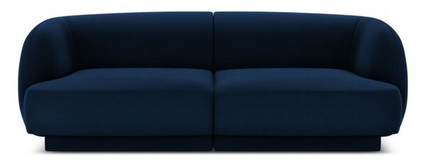 Canapea modulara Miley cu 2 locuri si tapiterie din catifea, albastru royal