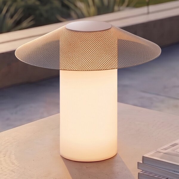 Lucande Lampă LED de terasă ZAMIRAS, 40 cm, argintiu, IP65, Gri, Aluminiu, Design
