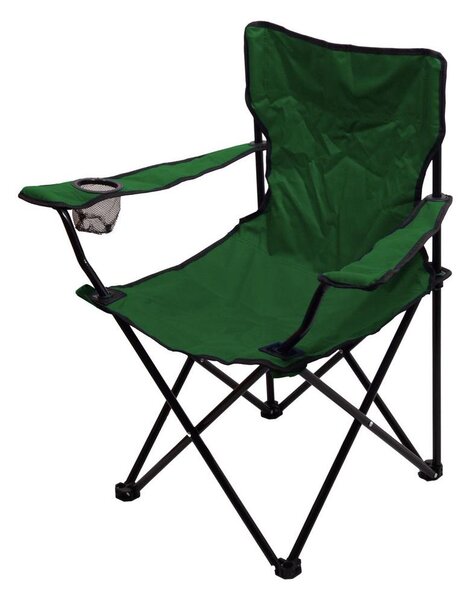 Scaun pliabil verde de tabără