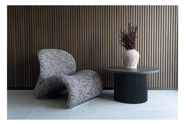 Măsuță de cafea maro închis rotundă cu aspect de lemn de plop ø 80 cm Boavista – House Nordic