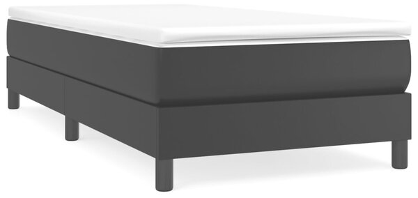 Cadru de pat, negru, 80x200 cm, piele ecologică