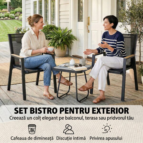 Outsunny set bistro terasă elegant | Aosom Romania