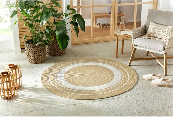 Covor rotund de exterior în culoare naturală ø 150 cm - NORTHRUGS