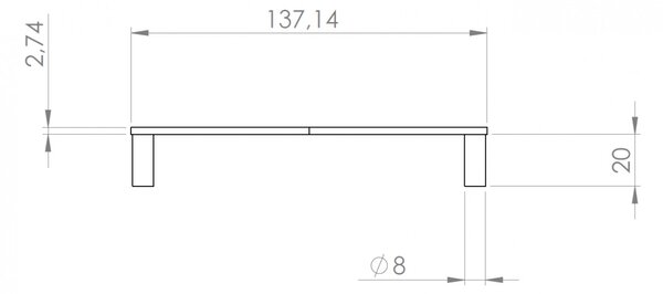 Maner model LISCIO, 128 mm, finisaj auriu