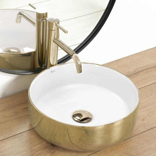 Lavoar Ceramic pentru blat SAMI GOLD Alb