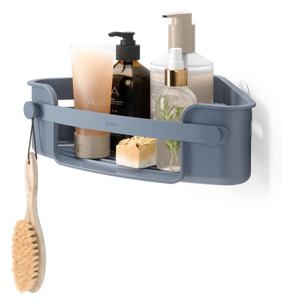 Raft pentru baie albastru autoadeziv/pentru colț din plastic reciclat Flex – Umbra