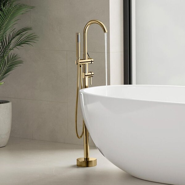 Baterie pentru cada Freestanding Rea Lungo Ortis Auriu Gold