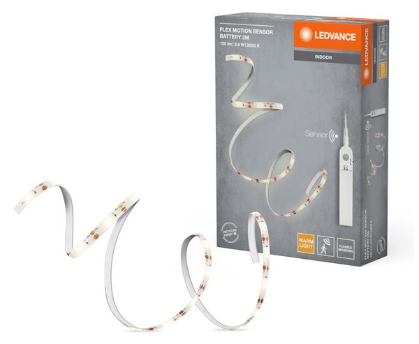 Ledvance - Bandă LED FLEX 2 m cu senzor de mișcare, 3,6 W, alimentare 4x AA