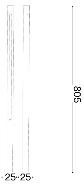 Ideal Lux - Lampă LED de exterior JEDI LED/12W/230V, 80 cm, CRI 90, IP65, maro