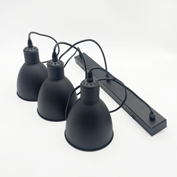 Brilagi - Lustru LED suspendat pe cablu RIDDY 3xE27/60W/230V negru