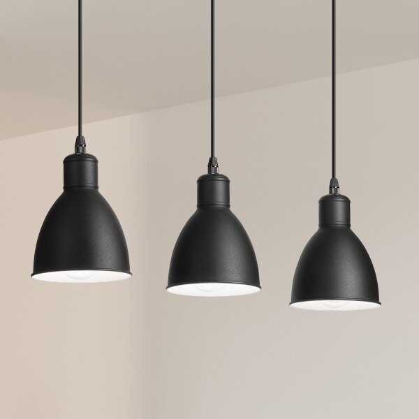 Brilagi - Lustru LED suspendat pe cablu RIDDY 3xE27/60W/230V negru