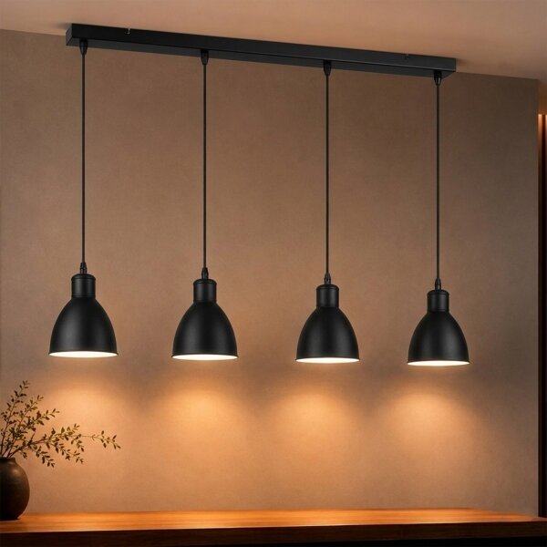 Brilagi - Lustra LED suspendată pe cablu RIDDY 4xE27/60W/230V negru