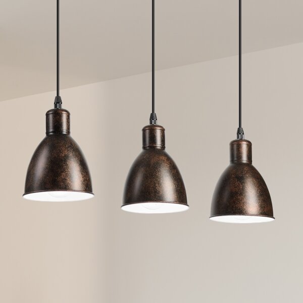 Brilagi - Lustra cu LED pe cablu RIDDY 3xE27/60W/230V cupru/patină