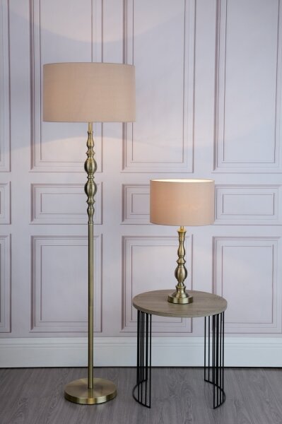 Där Lighting MAD4975 - Lampadar MADRID 1xE27/60W/230V maro/alamă