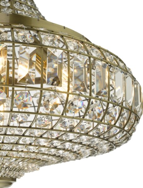 Där Lighting ASM0675 - Candelabru suspendat pe lanț ASMARA 6xE14/40W/230V din alamă