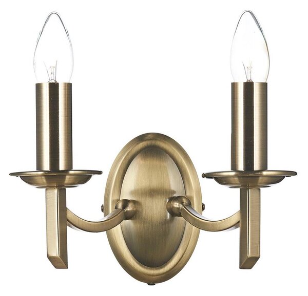 Där Lighting AMB0975 - Aplică de perete AMBASSADOR 2xE14/40W/230V alamă