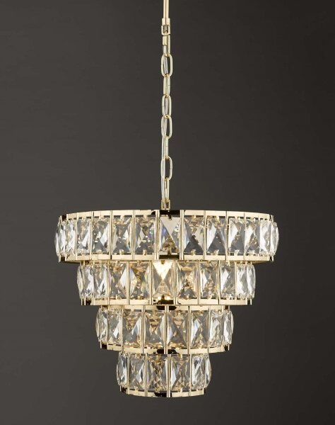 Där Lighting CER0135 - Candelabru pe lanț CERYS 1xE27/60W/230V auriu