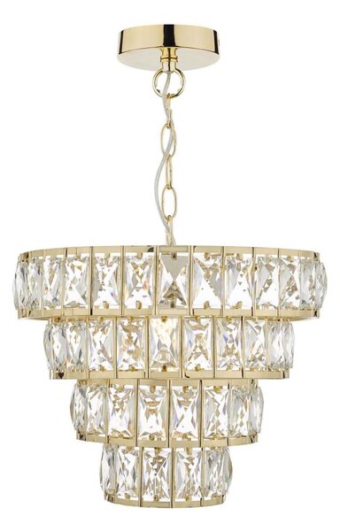 Där Lighting CER0135 - Candelabru pe lanț CERYS 1xE27/60W/230V auriu