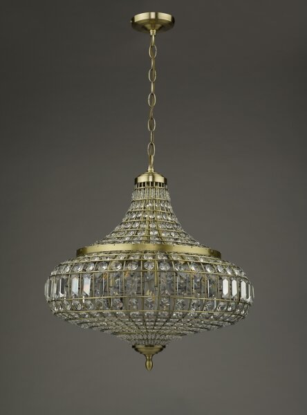 Där Lighting ASM0675 - Candelabru suspendat pe lanț ASMARA 6xE14/40W/230V din alamă