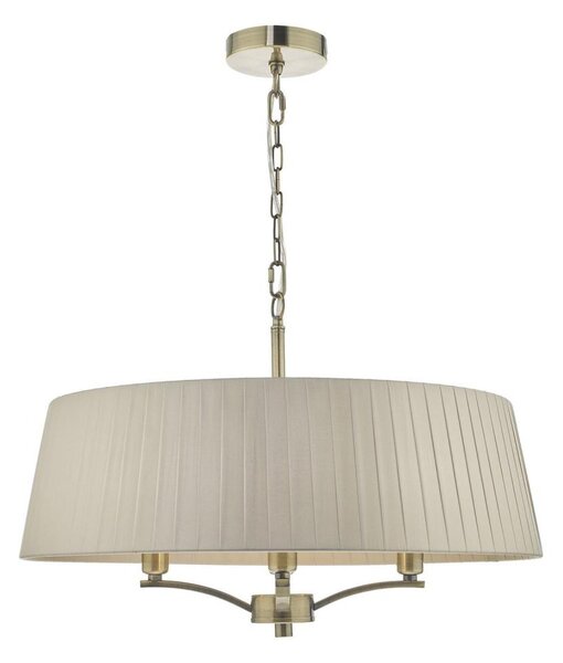 Där Lighting CRI0429 - Candelabru suspendat cu lanț CRISTIN 4xE14/40W/230V alamă/taupe