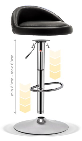 Scaun de bar 2HOME, living, bucatarie, comercial Bistro 2, Negru