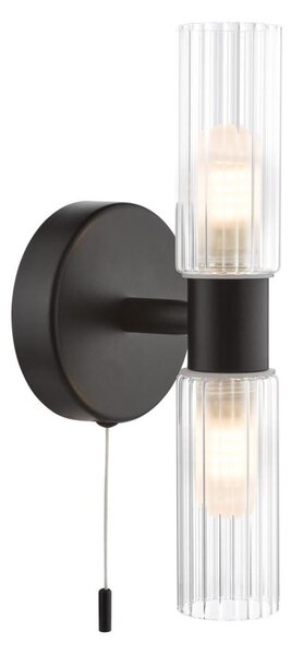 Där Lighting BOL0922 - Aplica de perete pentru baie BOLTON 2xG9/5W/230V IP44 neagră