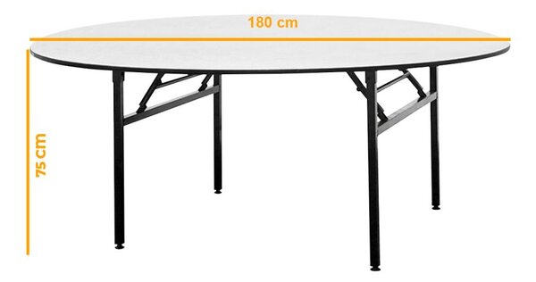 Masa 2HOME ballroom pilabila pentru evenimente, rotunda, 180cm