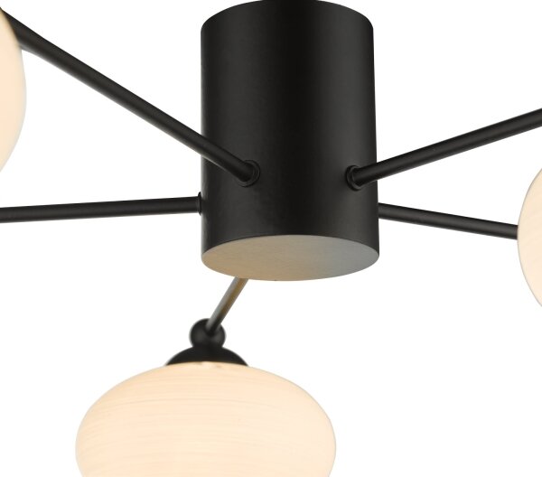 Där Lighting JAS5422 - Lustru aplicat JASPER 5xG9/25W/230V, negru