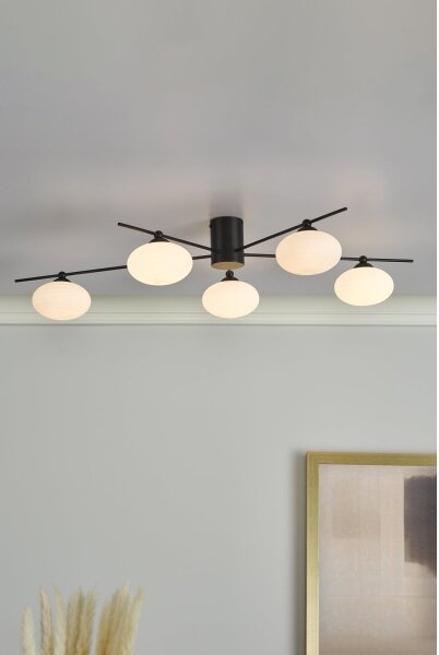 Där Lighting JAS5422 - Lustru aplicat JASPER 5xG9/25W/230V, negru