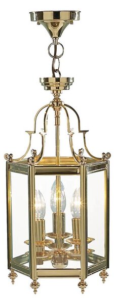 Där Lighting MOO0340 - Candelabru pe lanț MOORGATE 3xE14/60W/230V, alamă