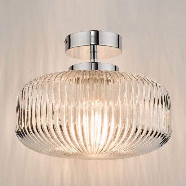 Där Lighting RIV5208 -Plafonieră aplicată pentru baie RIVA 1xE27/60W/230V IP44 crom