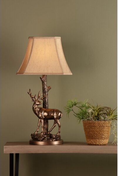 Där Lighting GUL5545-X - Lampă de masă GULLIVER 1xE27/60W/230V bej/bronz